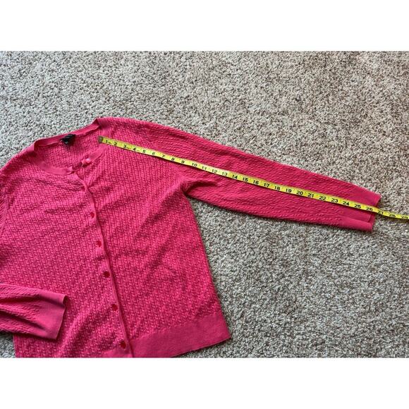 Talbots Cardigan sweater, XL, 100% PIMA Cotton, long sleeves, SOFT!! Cable Knit - Picture 5 of 7